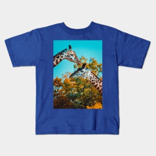Couple of Giraffes Photograph Kids T-Shirt